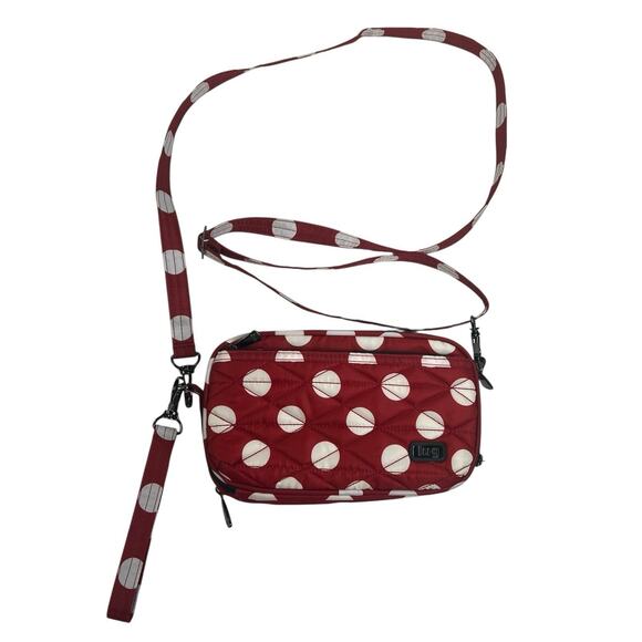Lug Coupe XL Convertible Crossbody Fanny Pack Belt Hip Bag Minnie Red White Dot - Picture 3 of 16